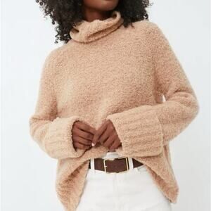 Tuckernuck Women’s Medium Camel Boucle Theo Turtleneck Sweater